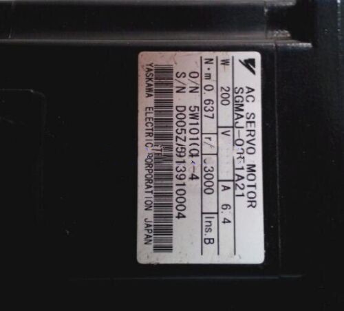 Yaskawa SGMAJ-02E1A21 AC SERVO MOTEUR 200W 48V 3000RPM 6.4A NOUVEAU