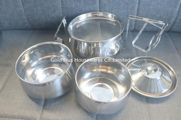 3 Tiers hot sale in market stainless steel vietnam tiffin food carrier natural color thermal bento lunch box