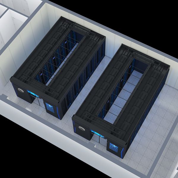 42U Server Room Cabinet Modular Data Center with Cold Rolled Steel Construction and 1100kg Static Payload