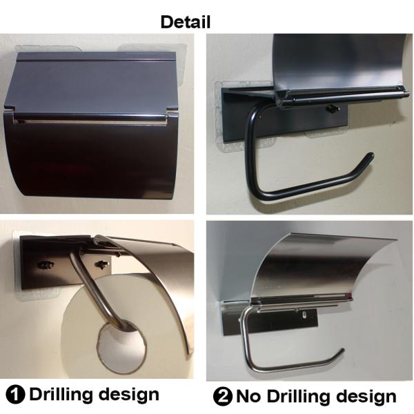 No Drilling Adhesive Toilet Paper Holder High End Spare Toilet Roll Holder