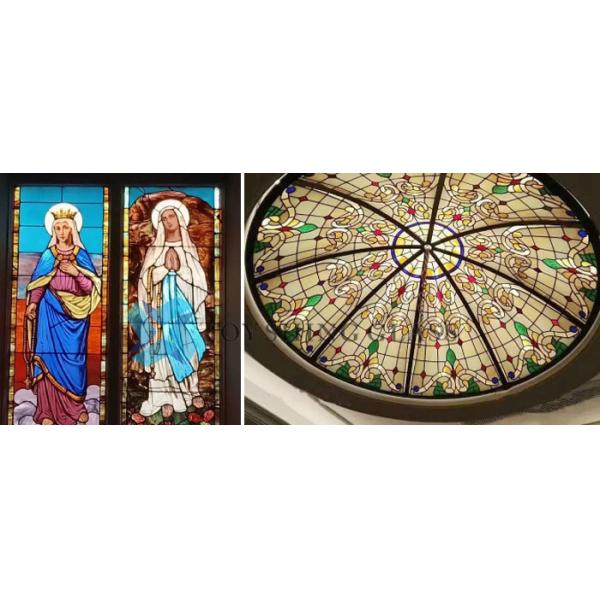 Curved Church Stained Glass, Church Glass Roof Customization