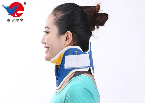 Waterproof First Aid Cervical Collar Neck Brace , Blue And White Rigid Plastic Cervical Collar