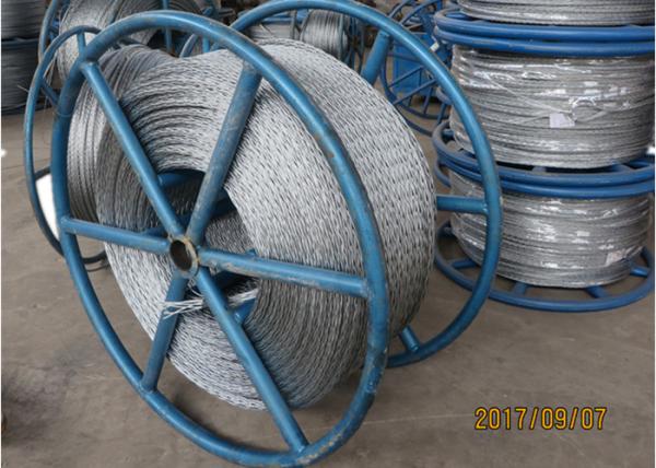 12 Strands Antitwisting Galvanized Hexagonal Wire Rope for laying and stringing conductors and cables