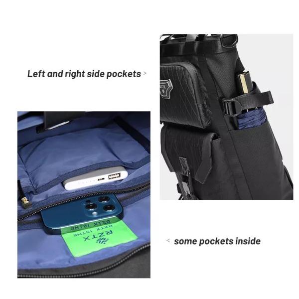 ISO9001 Modern Mens Backpack Interior Slot Pocket 16L Travel Hand Bag 1.1kg