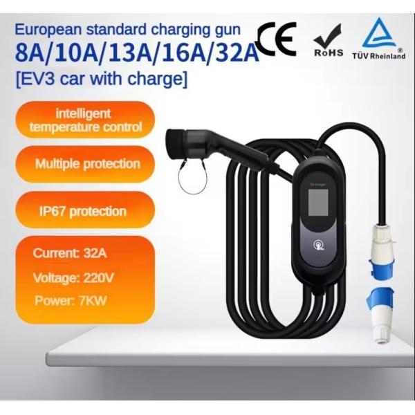 Smart Fast Weatherproof Outdoor Portable EV Car AC Charging Pile With Battery Wall-Mounted Charging Stations Free Standi