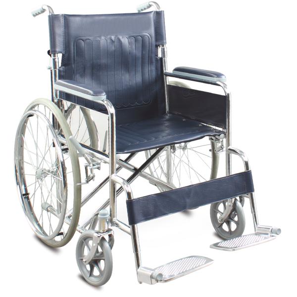 GT-874 Lightweight Manual Wheelchair Bariatric Transport Chair 500 Lbs Steel Chromed