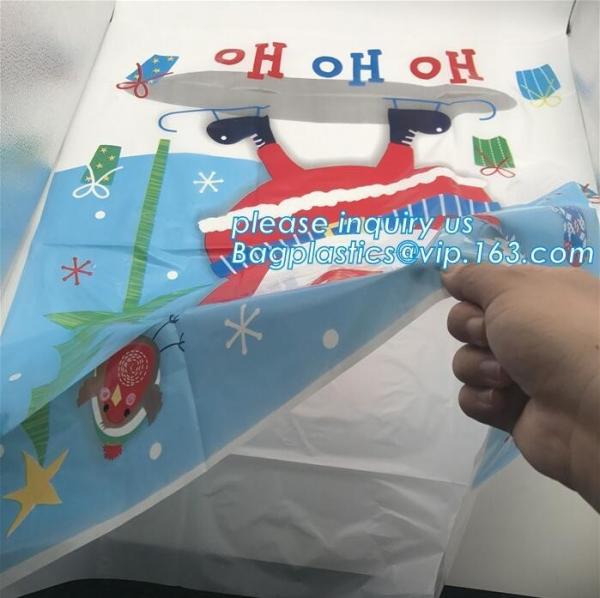 36*48 drawstring christmas plastic giant santa sack for gift,party supplies decoration wholesale santa sacks new trend