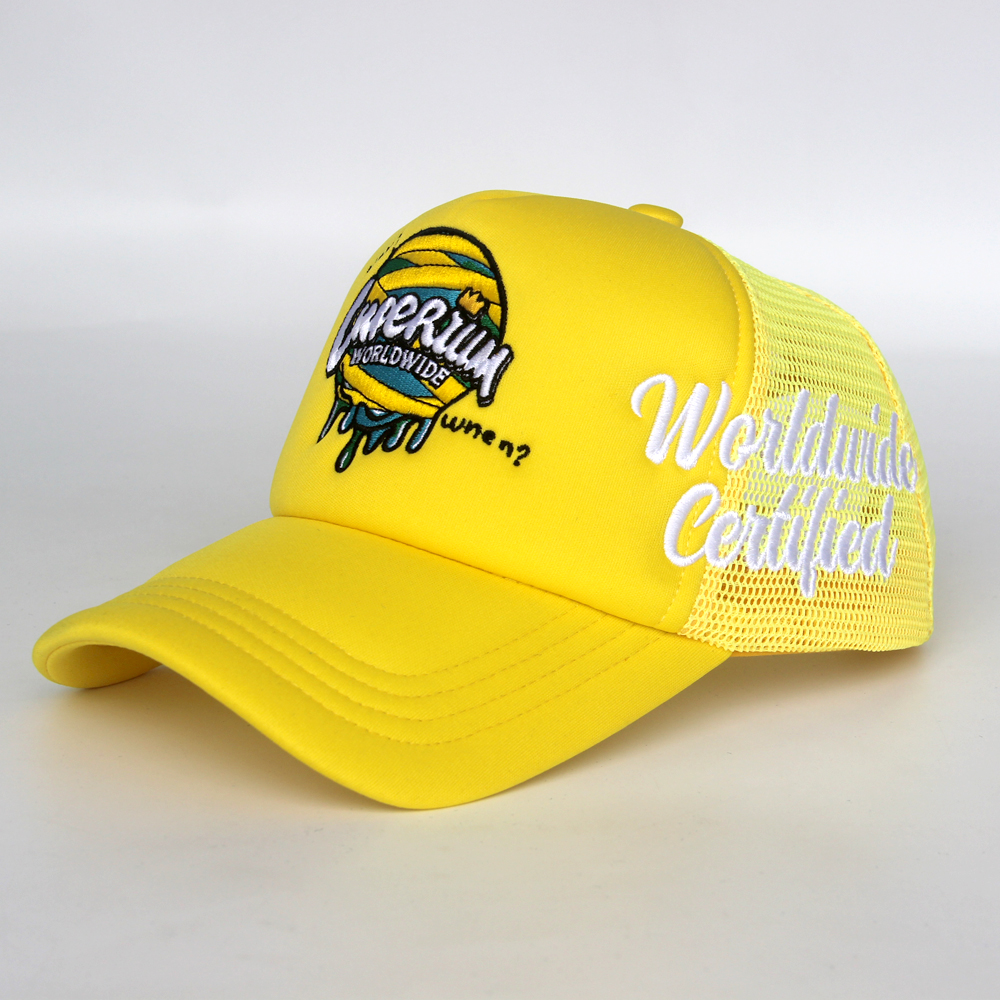 Base Ball Foam Blank Trucker Hats 5 Panel Embroidery Polyester Rope Puff Printing