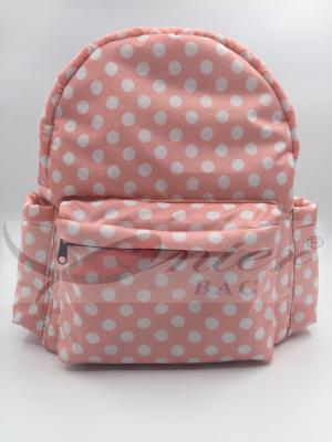 White Dots 190T Polyester Kids School Backpacks Waterproof Lightweight