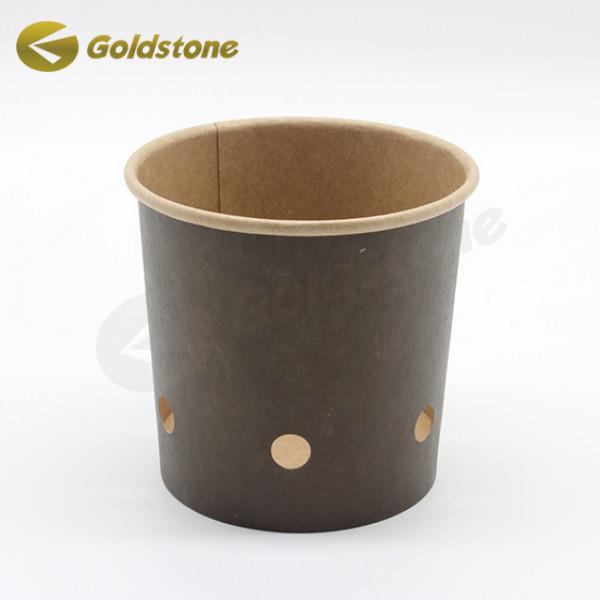 10inch Recycled White Paper Disposable Bucket For Sustainable Eco Friendly Packaging