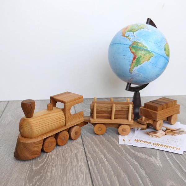 Eco Stacking Handmade Wooden Toys Natural Wooden Building Blocks For Toddlers