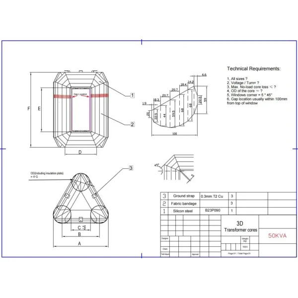 JC Uni-Core for S13 100kVA Distribution Dry Type Transformer