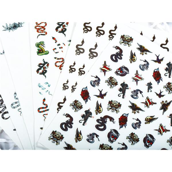 Style Plastic 2D Japanese Diablo Snake Nail Stickers Cartoon Pattern Adhesive Backing