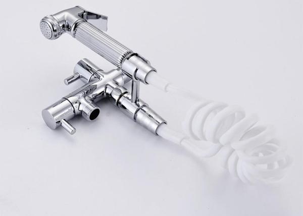 Double Outlet Connector Brass Angle Valve For Shattaf Toilet Washing Machine