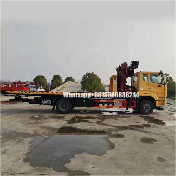 Sinotruk 4*2 Tow Truck Platform   With  Fold Boom Crane  Folding Arm Crane Truck Mounted