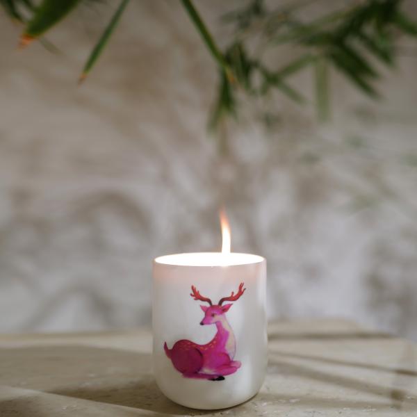 Бездымный керамический держатель для свечи 500ml в контейнере подарочной коробки для домашнего оформления