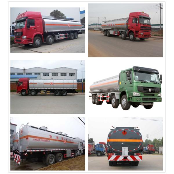 Sinotruk HOWO A7 8x4 Fuel Delivery Tank Truck For Palm Oil / Food Oil Transportation