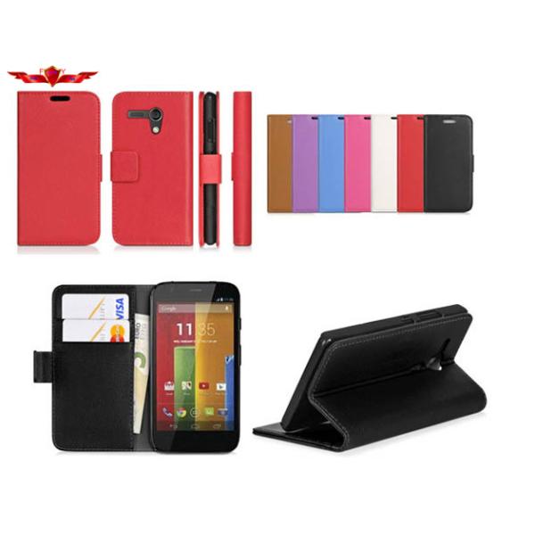 MOTO G PU Cover Card Holder Wallet Leather Cases Accurate Holes Magnetic Buckle Design