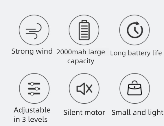 High Capacity Battery Hanging Neck Fan With Humidify Function And USB Powered