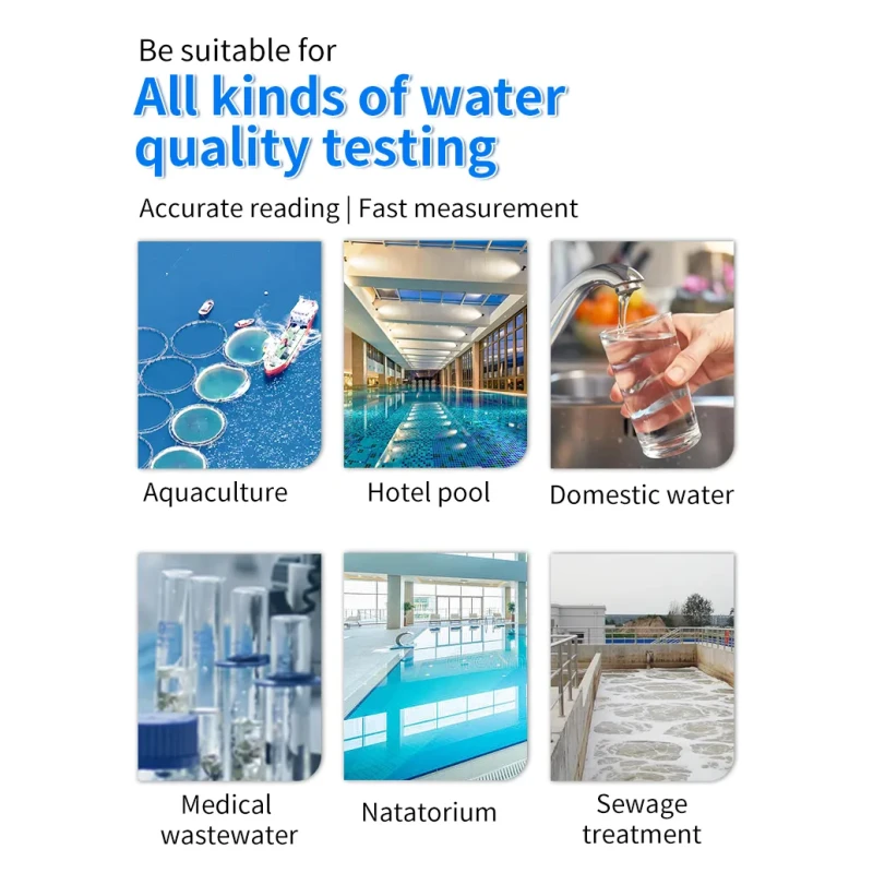 Portable Water Quality Meter Chlorine Detector Residual 0.00-15.00mg/L pH 4.0-10.0