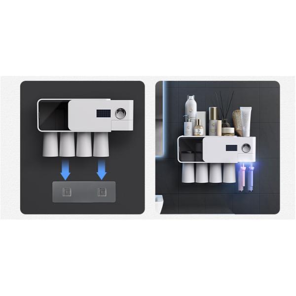 Suction Type 30RH UV Toothbrush Holder , DC3.7V Toothbrush Sanitizer Holder