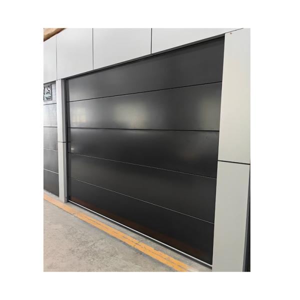 Porta de garagem automática de vidro transparente de alumínio para edifícios residenciais