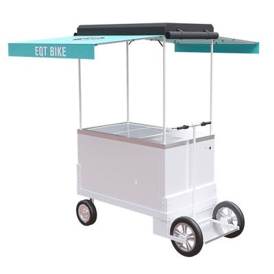 Carro moderno do gelado do triciclo, bicicleta vendendo do gelado de liga de alumínio