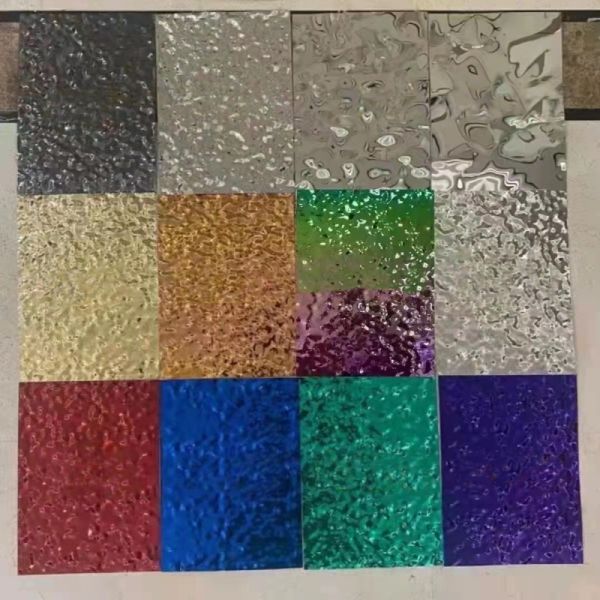 304 Grade Water Wave Stainless Steel Panel Cut To Size For Architectural Decor