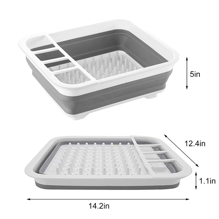 Шкаф хранения кухни шкафа Drainer блюда квадрата 36.5*12CM складывая пластиковый