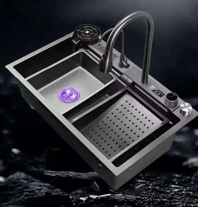 304 Stainless Steel Utility Sink Digital Waterfall Kitchen Sink