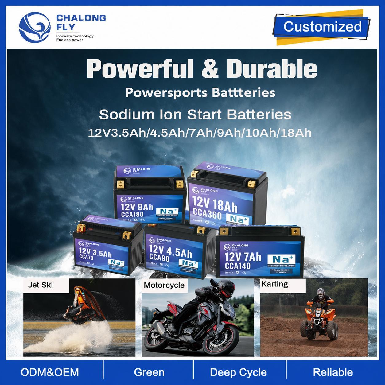 12V 18Ah 360CCA Sodium-Ion Motorcycle Starter Battery for Touring and Cold Weather