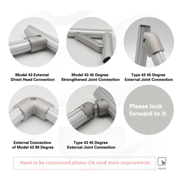 Алюминиевая труба T-образная DY43-02A труба для складской тележки