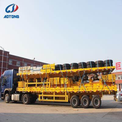 20FT 40FT 45FT Container Chassis Trailer 3 Axle Cargo Truck Trailer 60ton 50ton Flatbed Trailer