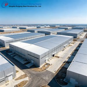 Powder Coating Prefabricated Steel Structure Building Car Parking
