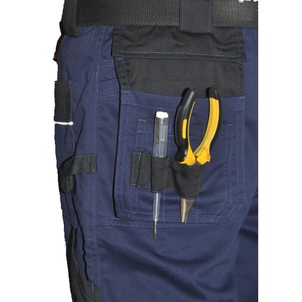 Fashion Heavy Duty Men'S Work Uniform Pants With Decorative Reflective Piping