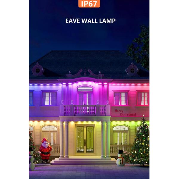 Addressable Rgb IC Colorful IP67 Led Eave Light 24v Smart Wifi Outdoor Decorative Light