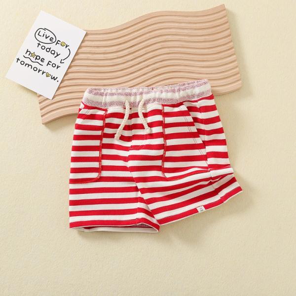 Hot Sale Baby Clothing Shorts Drawing Pant Solid Color 100% Cotton Summer OEM Service Unisex Straight Knitted Plain Dyed