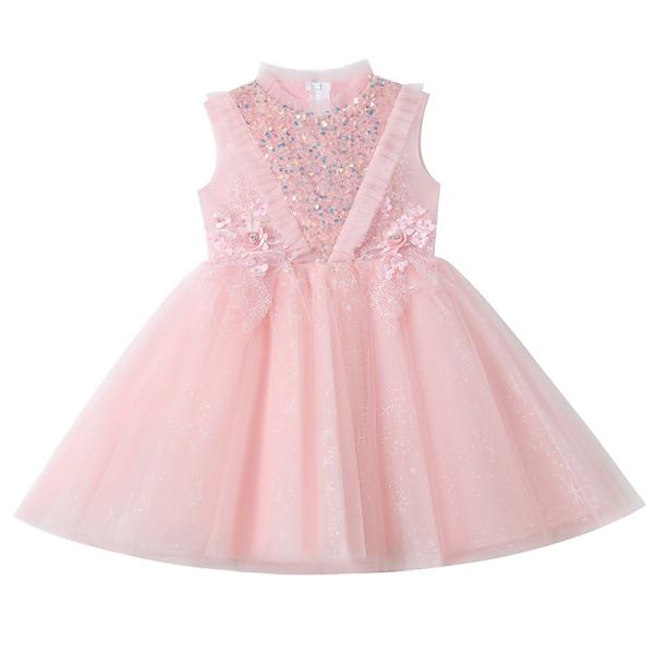 Summer Children's Clothing New Girl Princess Dress Sequin Design