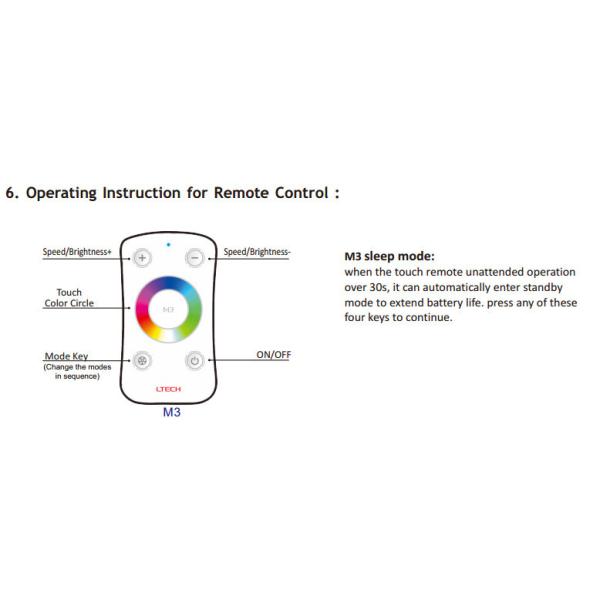 3A/3CH 2.4GHz Rf Rgb Led Controller , Wifi Led Rgb Strip Controller Rgb And Single Color