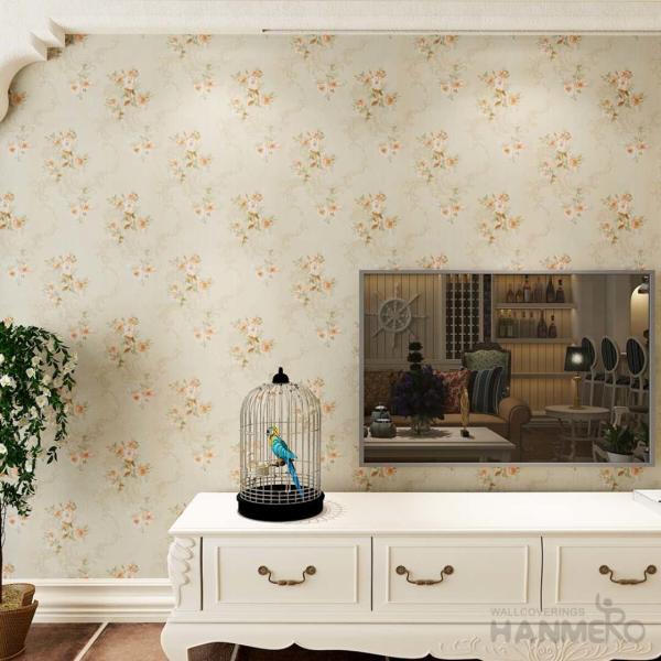 Simple Beautiful Flower embossed Waterproof Vinyl Wallpaper Coverings