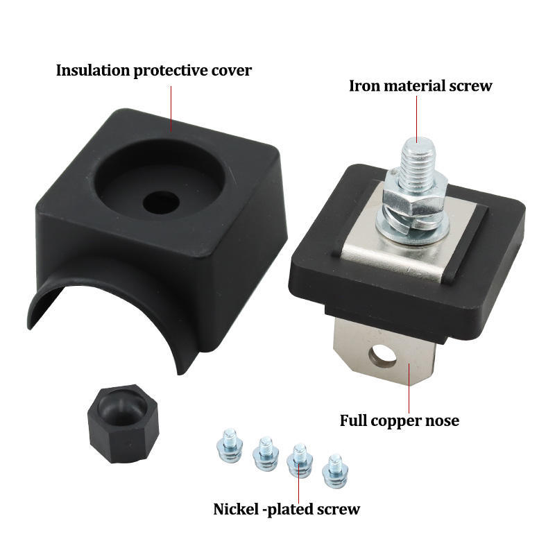 YIMA High Current Battery Terminal Block 12V 24V 48V Post Connector for RV & Solar