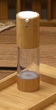 eco friendly cosmetic containers 15g 30g 50g cosmetic jar 100ml bamboo spray bottle with bamboo cap