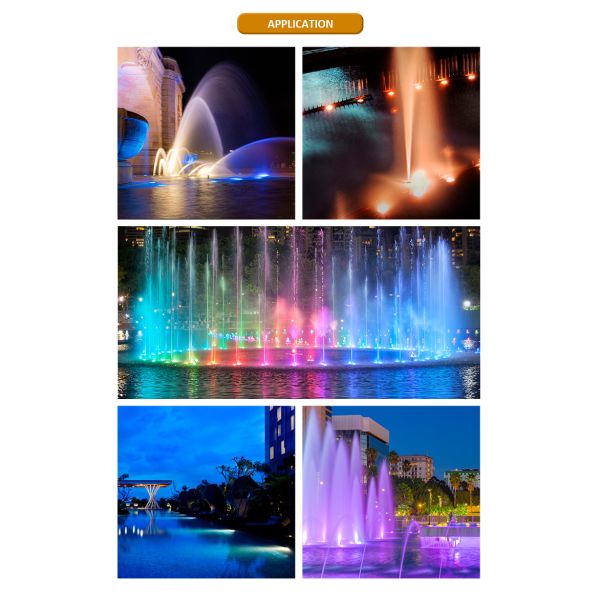 RGBW Water LED Spot Lights DMX Control Stainless Steel 304 For European Coastal Pools