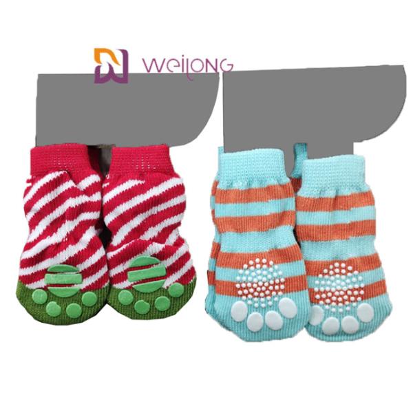 Носки любимца хлопка управлением тракции изготовленные на заказ для противоскользительного собак крытое вяжут носки