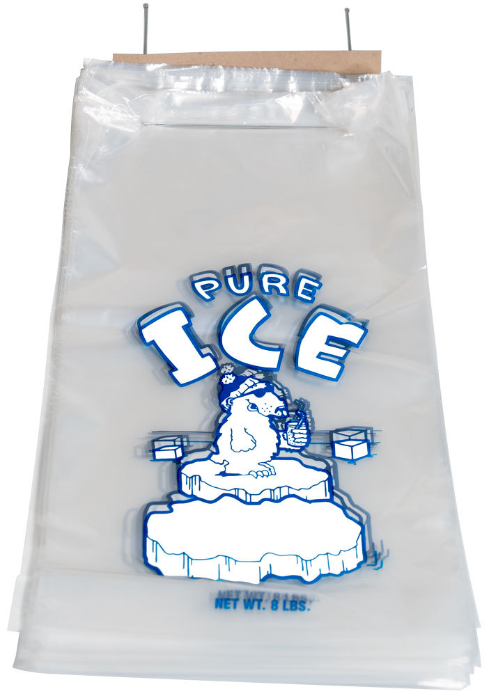 10 lb Wicketed Poly Ice Bag (12 x 21 in)