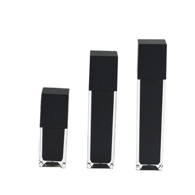 30ml 50ml 100ml Black Color Cosmetic Package Skin Care Square Set Acrylic Lotion Bottle