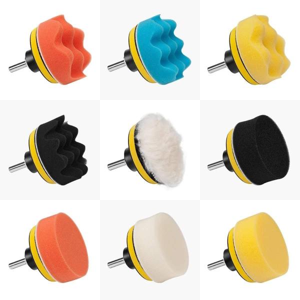 22PCS Car Polishing Sponges Drill Polishing Pad 3 Inch Buffing Pads