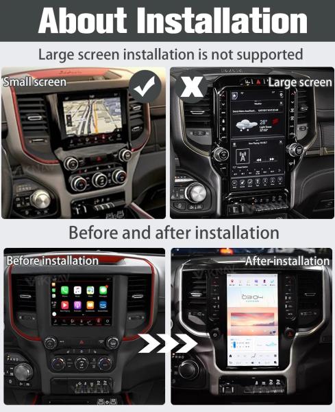 11.8 inch Android 13 Head Unit  For 2020-2023 Dodge Ram Multimedia Player Auto Stereo GPS Navigation BT WIFI Carplay