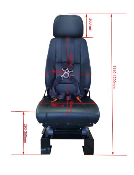 Assento estático S802 Assentos para veículos mecânicos de engenharia Assentos para guindastes