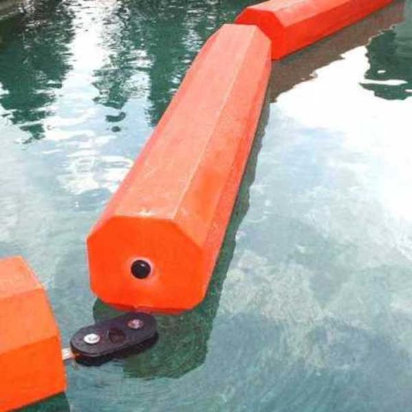 Barreiras flutuantes retangulares de HDPE para marcação de limites